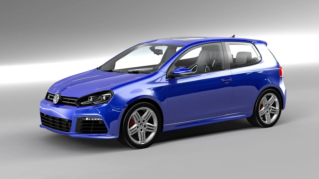 volkswagen golf type r mk vi 3D Model .c4d .max .obj .3ds .fbx .stl .blend 