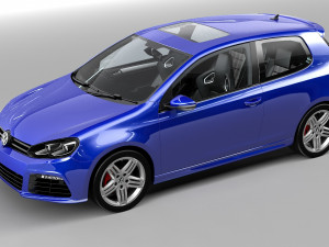 volkswagen golf type r mk vi 3D 模型