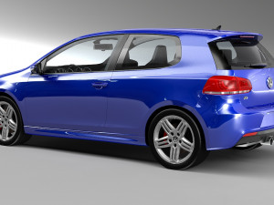 volkswagen golf type r mk vi 3D 模型