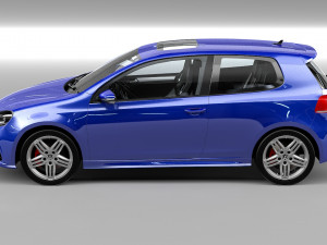 volkswagen golf type r mk vi 3D 模型
