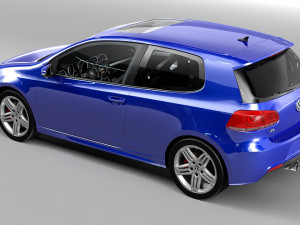 volkswagen golf type r mk vi 3D 模型