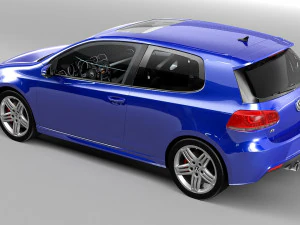 volkswagen golf type r mk vi 3D Model