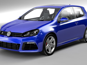 volkswagen golf type r mk vi 3D 模型