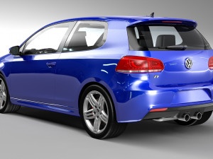 volkswagen golf type r mk vi 3D 模型