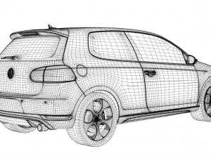 vw golf gti 3D Model