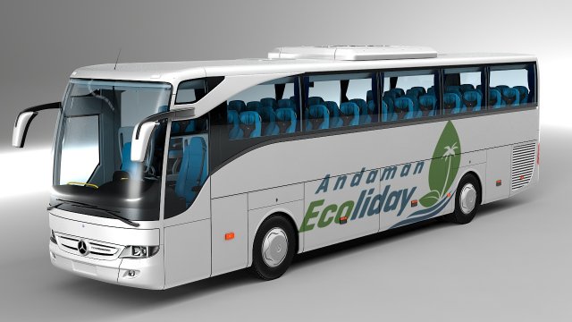 mercedes benz tourismo 4x2 3D Model .c4d .max .obj .3ds .fbx .stl .blend 