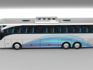 mercedes benz tourismo 6x2 Modello 3D