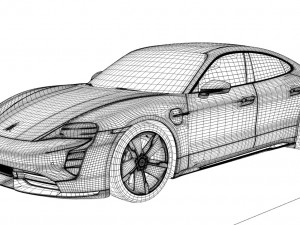 porsche taycan turbo s Modèle 3D