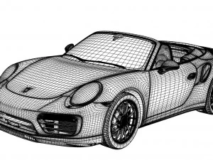 porsche 911 turbo cabriolet 3D Model