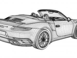 porsche 911 turbo cabriolet 3D Model