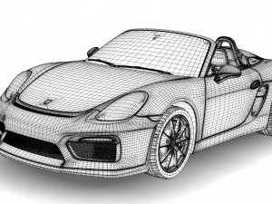 porsche boxster spyder 3Dモデル