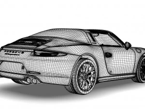 porsche 911 targa gts 991 3D Model