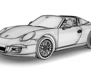 porsche 911 targa gts 991 3D Model