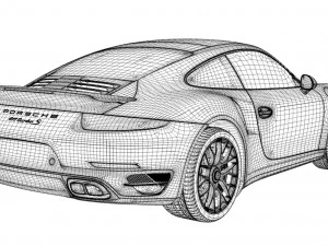 porsche 911 turbo s 991 3D Model