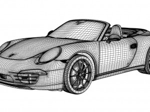 porsche 911 carrera s cabriolet 991 3D 模型