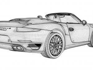 porsche 911 turbo s cabriolet 991 Modelo 3D