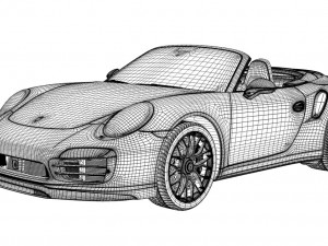 porsche 911 turbo s cabriolet 991 Modelo 3D