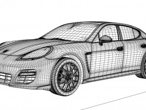 porsche panamera gts 2014 3D Model