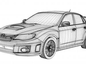 Subaru impreza wrx sti sedan 3D Модель