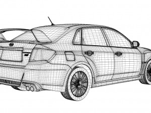 Subaru impreza wrx sti sedan 3D Модель