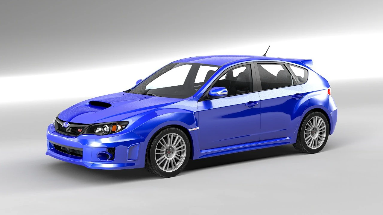 subaru impreza wrx sti 3D Model .c4d .max .obj .3ds .fbx .stl .blend