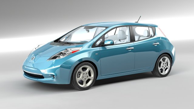 nissan leaf Modello 3D .c4d .max .obj .3ds .fbx .stl .blend 