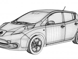 nissan leaf Modello 3D
