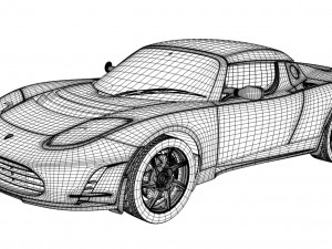 tesla roadster 25 sport 3D Model