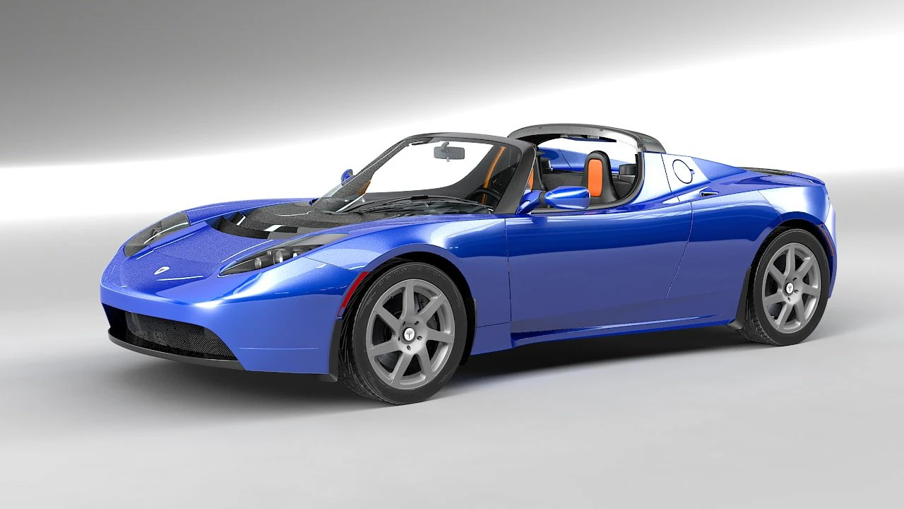 tesla roadster 3D Model .c4d .max .obj .3ds .fbx .stl .blend 
