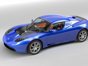 tesla roadster 3Dモデル