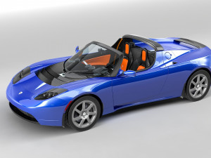 tesla roadster 3Dモデル