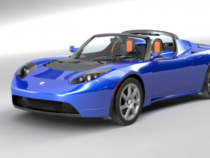 tesla roadster 3Dモデル