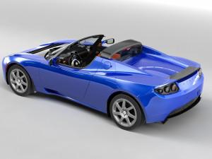 tesla roadster 3Dモデル