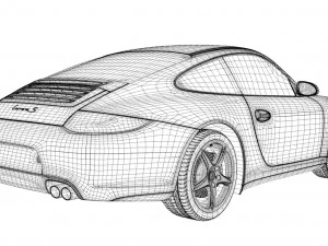 porsche 911 carrera s997 3D Model