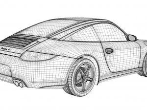 porsche 911 targa997 3D Model