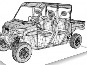 Polaris ranger crew 2018 3D Model