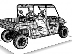 Polaris ranger crew 2018 3D Model