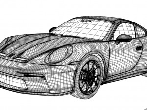 porsche 911 gt3 touring992 3D Model