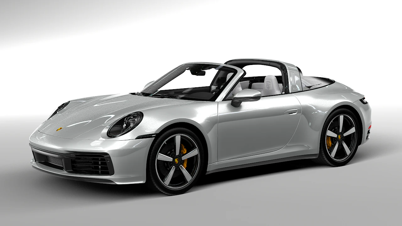 Porsche 911 Targa 4S 992 3D Model .c4d .max .obj .3ds .fbx .stl .blend