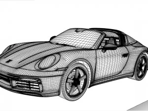 Porsche 911 Targa 4S 992 3D Model