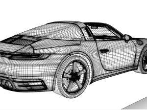 Porsche 911 Targa 4S 992 3D Model
