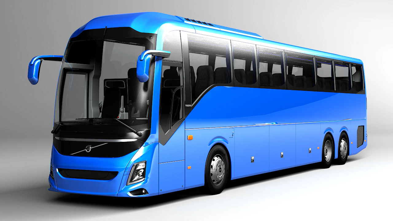 Volvo 9700 3D Model .c4d .max .obj .3ds .fbx .stl .blend 