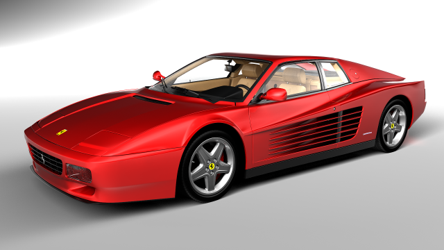 Ferrari 512 TR Model 3D .c4d .max .obj .3ds .fbx .stl .blend 