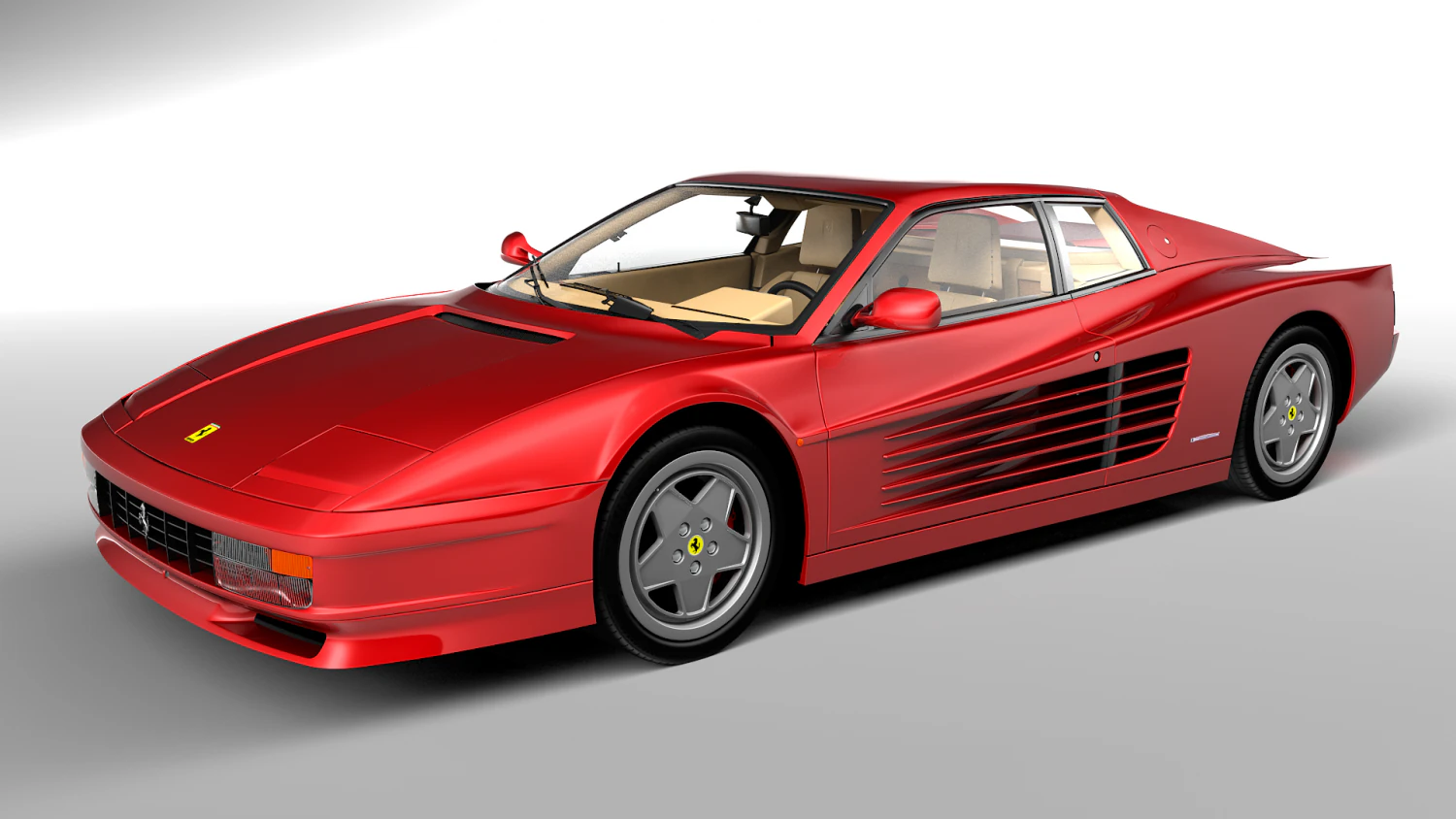 Ferrari Testarossa 3D Model .c4d .max .obj .3ds .fbx .stl .blend 