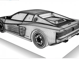 Ferrari Testarossa 3D Model