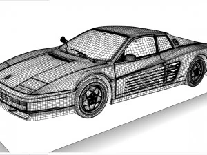 Ferrari Testarossa 3D Model