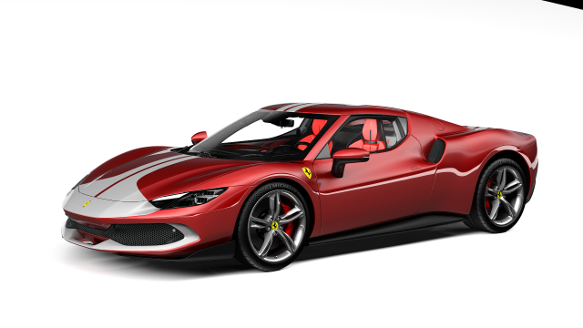 Ferrari 296 GTB Assetto Fiorano Model 3D .c4d .max .obj .3ds .fbx .stl .blend 