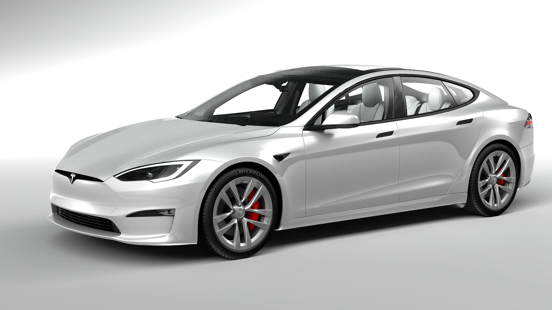 Tesla Model S Plaid 2024 3D Model .c4d .max .obj .3ds .fbx .stl .blend