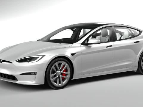 Tesla Model S Xadrez 2024 Modelo 3D