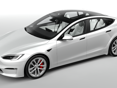 Tesla Model S Plaid 2024 Modello 3D